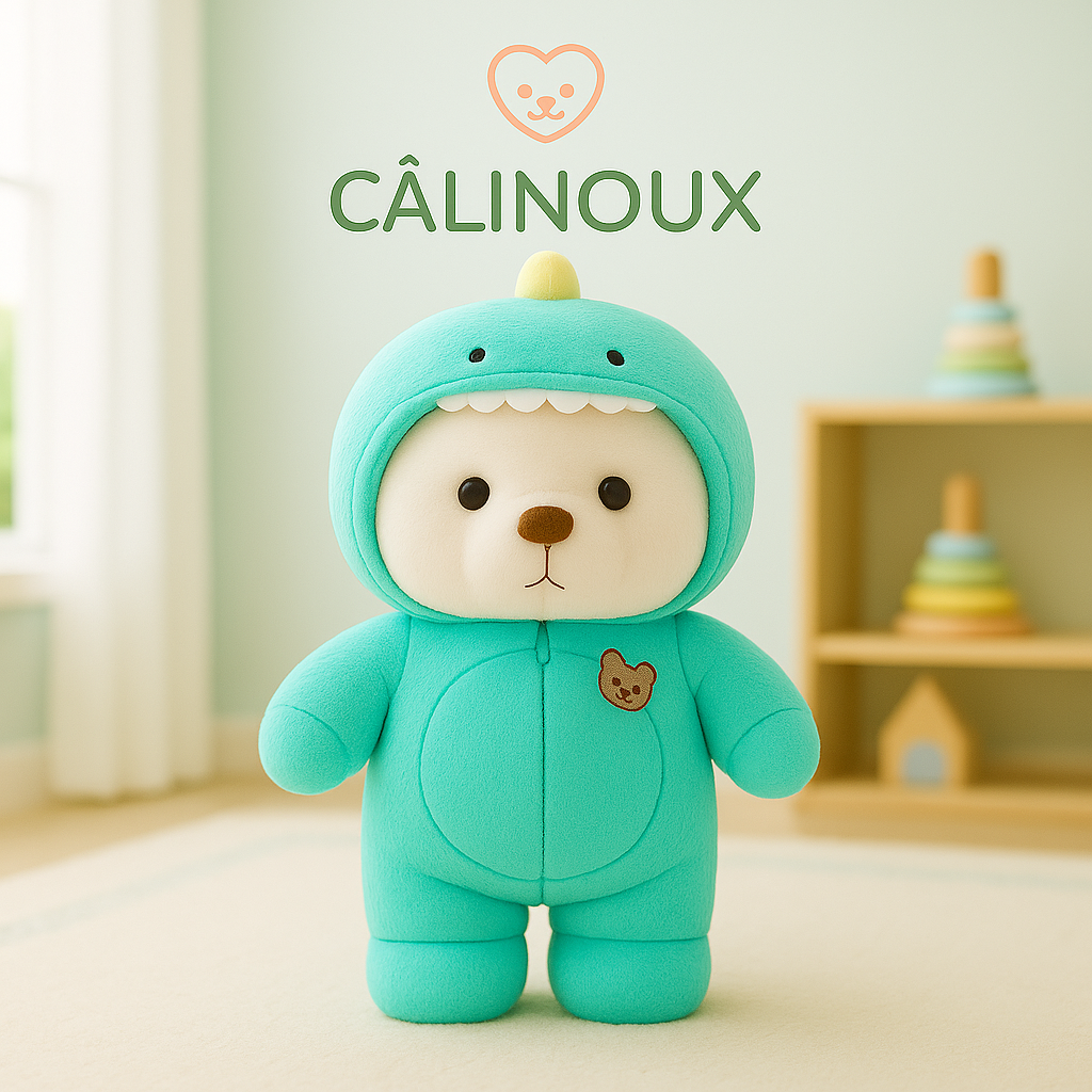 CÂLINOUX - Peluches Animaux avec Costumes - Doudous Doux à Câliner