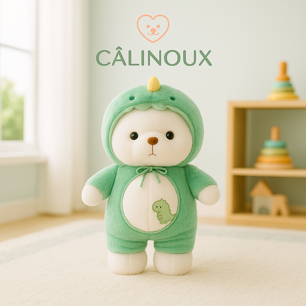 CÂLINOUX - Peluches Animaux avec Costumes - Doudous Doux à Câliner