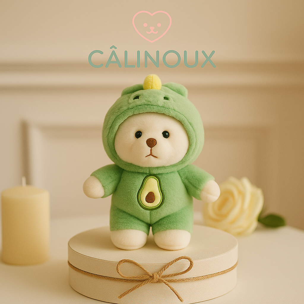CÂLINOUX - Peluches Animaux avec Costumes - Doudous Doux à Câliner