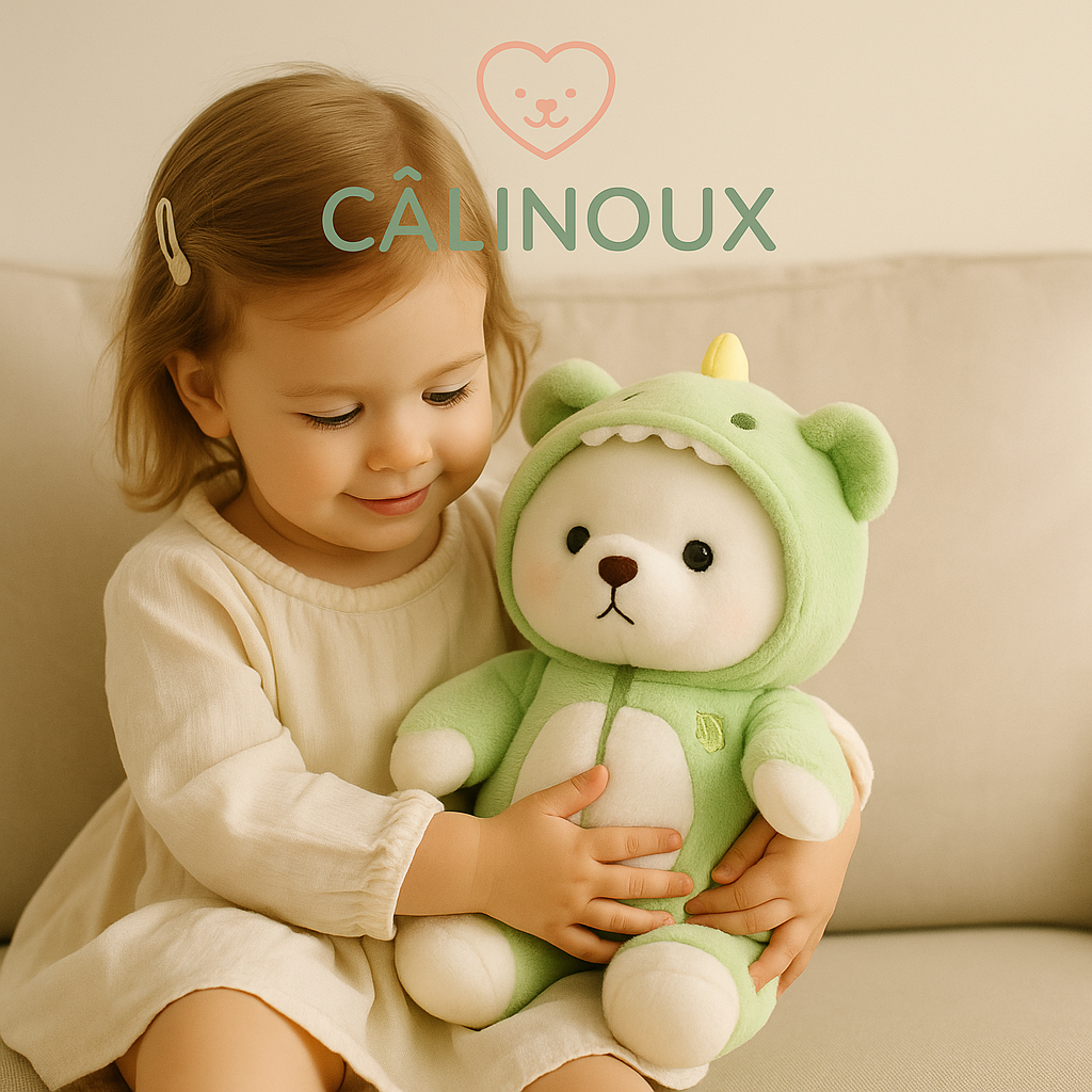 CÂLINOUX - Peluches Animaux avec Costumes - Doudous Doux à Câliner