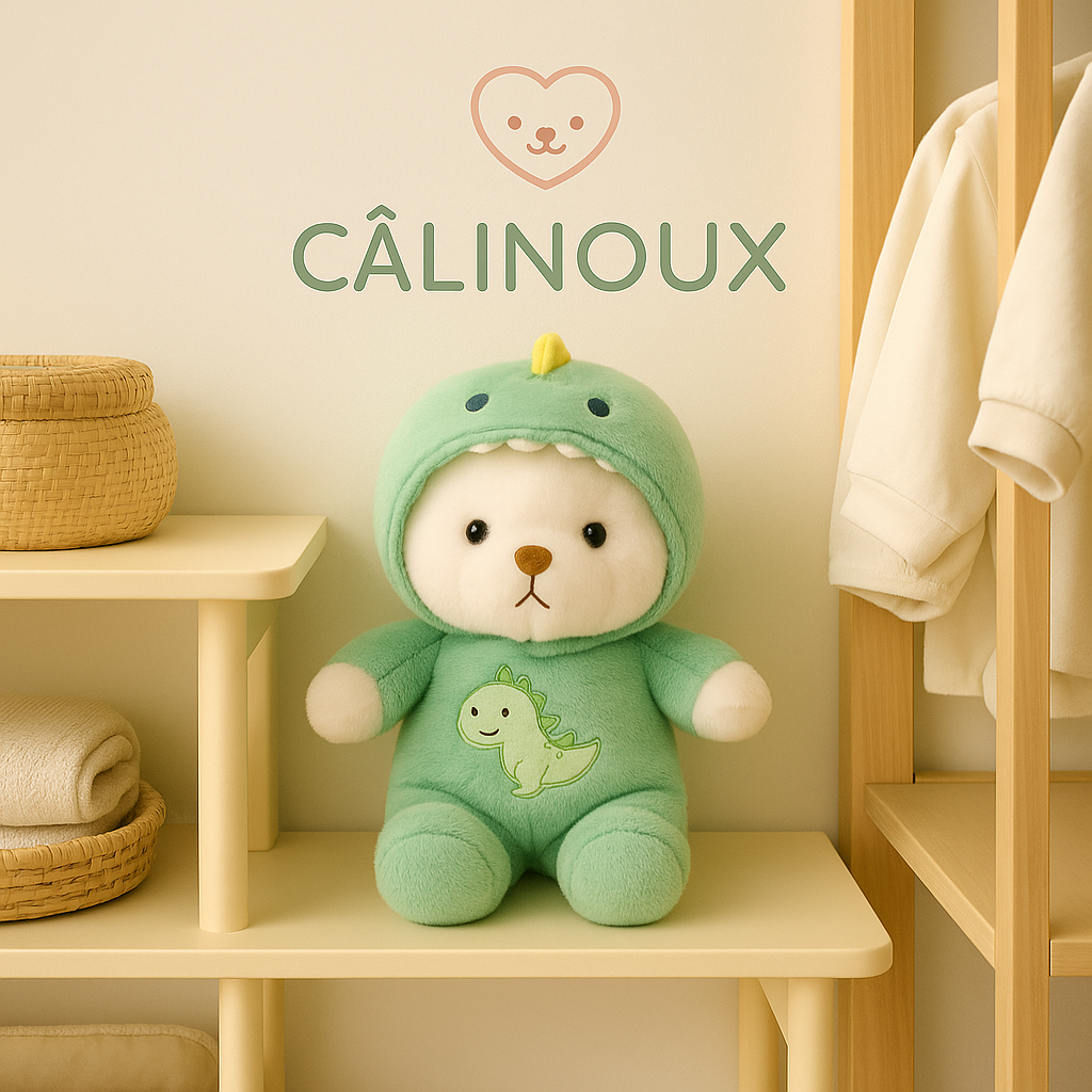 CÂLINOUX - Peluches Animaux avec Costumes - Doudous Doux à Câliner