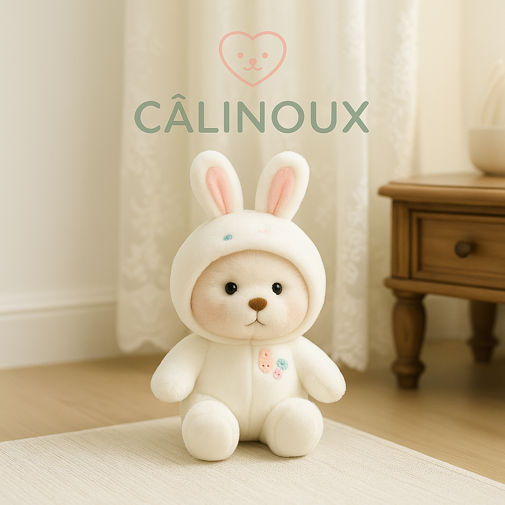 CÂLINOUX - Peluches Animaux avec Costumes - Doudous Doux à Câliner