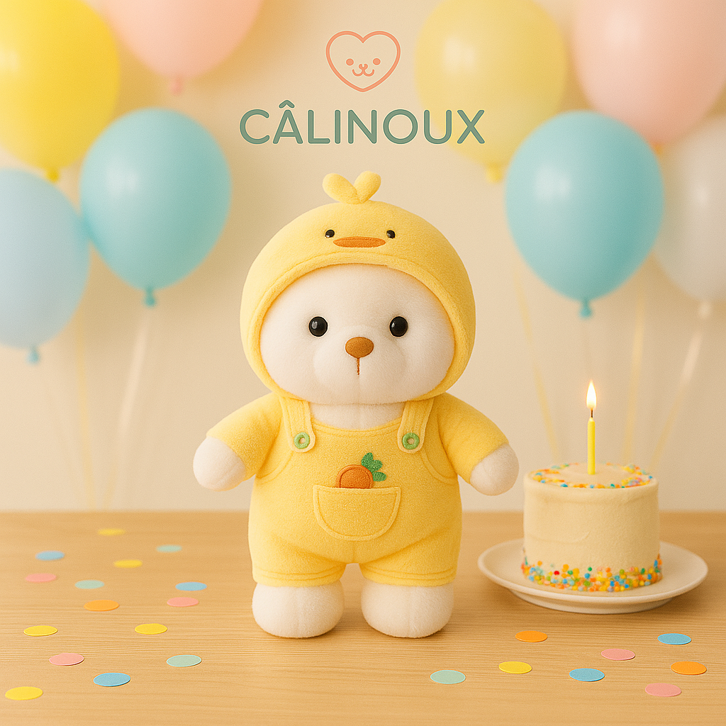 CÂLINOUX - Peluches Animaux avec Costumes - Doudous Doux à Câliner