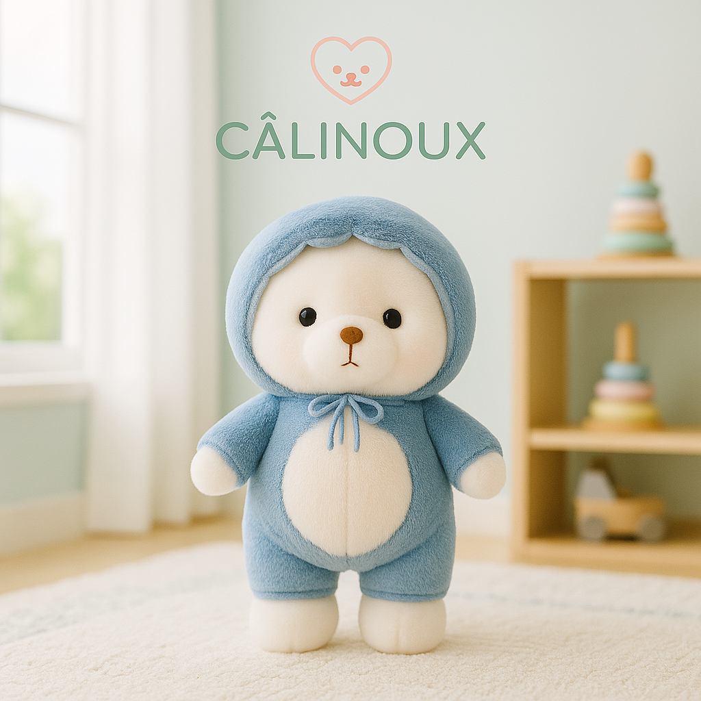 CÂLINOUX - Peluches Animaux avec Costumes - Doudous Doux à Câliner