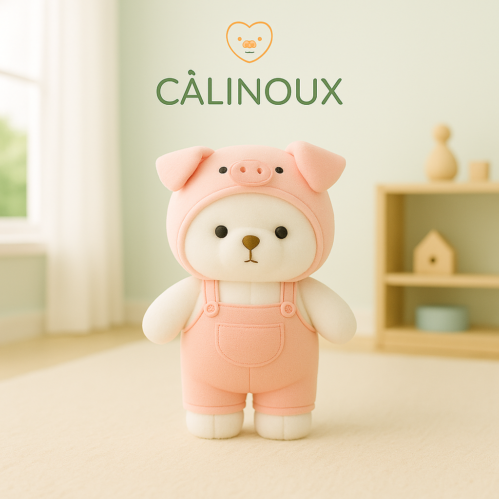 CÂLINOUX - Peluches Animaux avec Costumes - Doudous Doux à Câliner